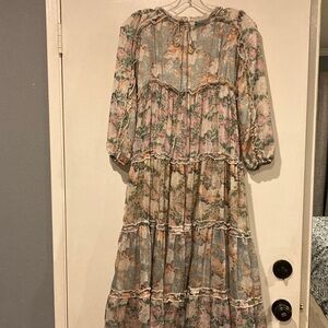 Dainty Jewells Pastel Floral Long Sleeve Dress